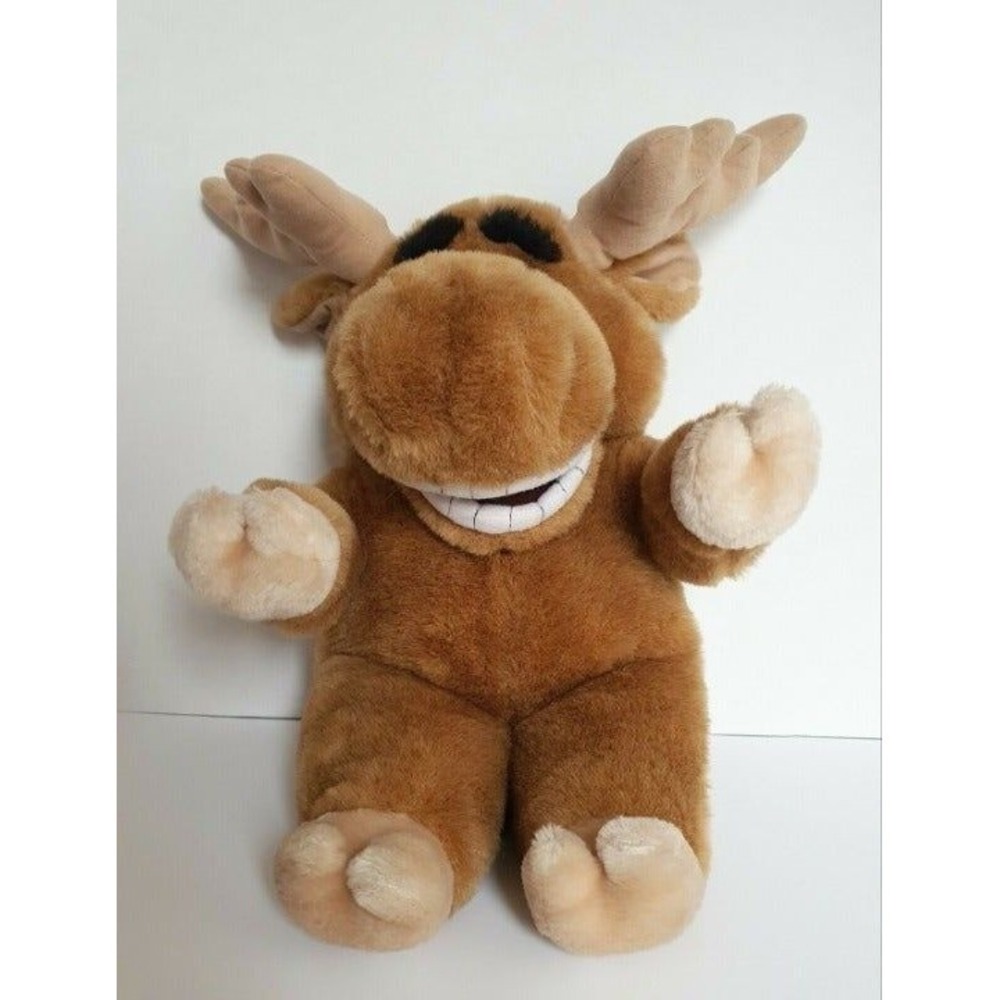 PLAYTALKIN JUNIOR 1994 Moose Hand‎ Puppet Plush Toy